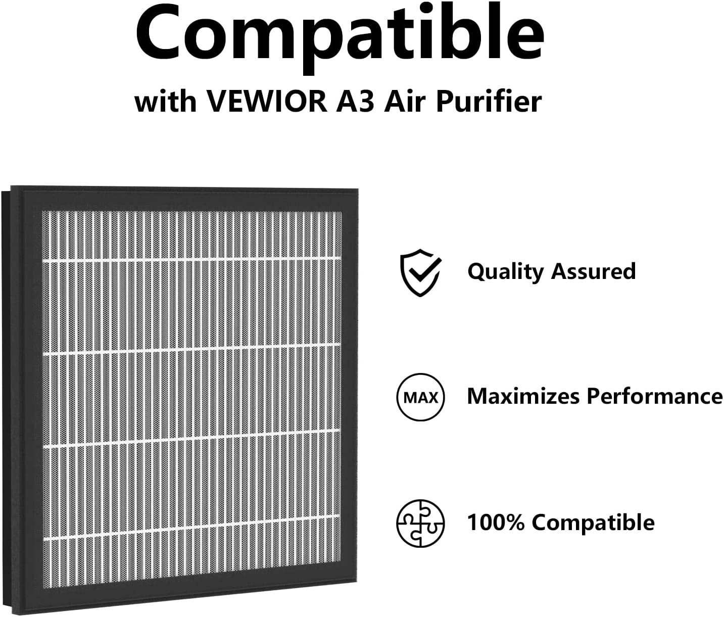 VEWIOR空気清浄機 A3フィルター HEPAフィルター 集じんフィルター
